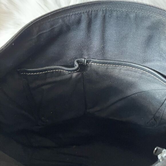 Fossil black soft leather shoulder with antique tone hardwares adjustabl… - Picture 7 of 16